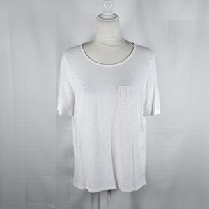01517 Chico's white lace back S/S blouse 1 M
